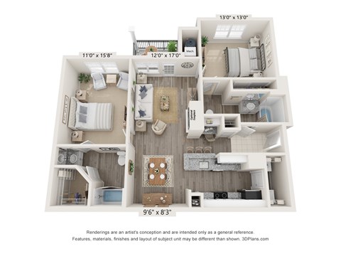 a 3 bedroom floor plan  summit  460 sq ft